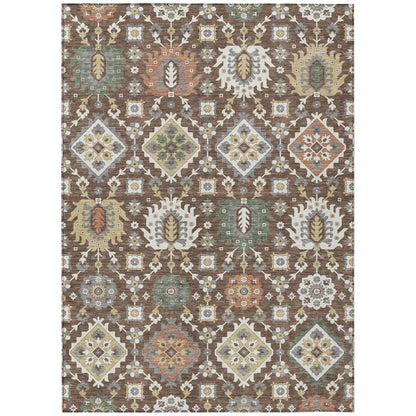 Machine Washable Indoor/Outdoor Chantille ACN2200 Chocolate 2'6" x 3'10" Rug