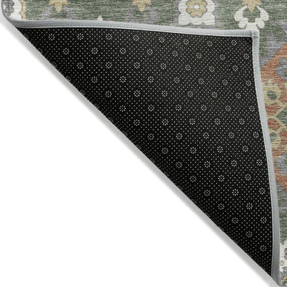 Machine Washable Indoor/Outdoor Chantille ACN2200 Green 1'8" x 2'6" Rug
