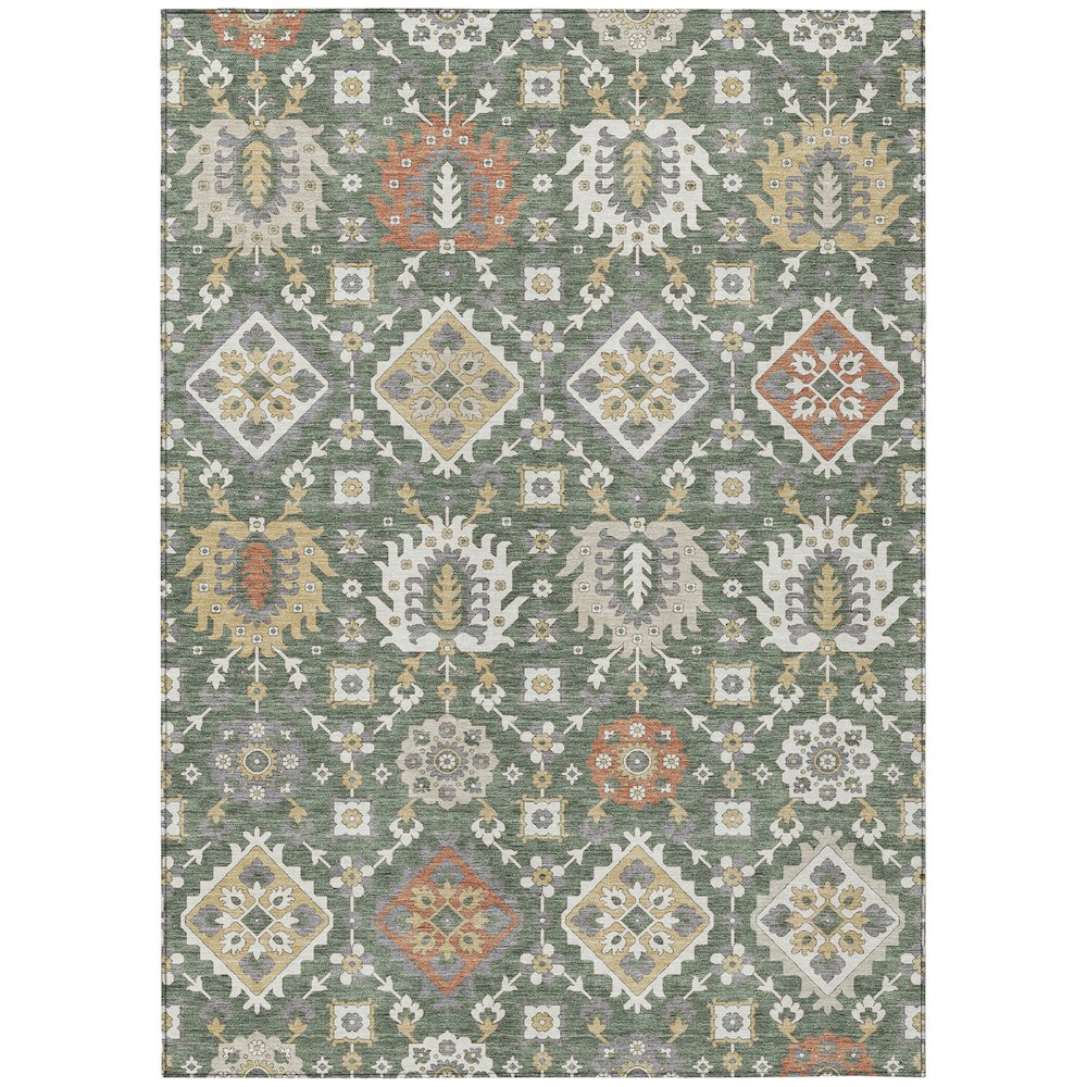 Machine Washable Indoor/Outdoor Chantille ACN2200 Green 2'6" x 3'10" Rug