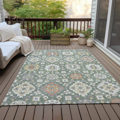 Machine Washable Indoor/Outdoor Chantille ACN2200 Green 2'6" x 3'10" Rug
