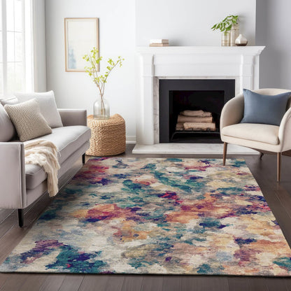 Machine Washable Indoor/Outdoor Chantille ACN2203 Putty 2'6" x 3'10" Rug