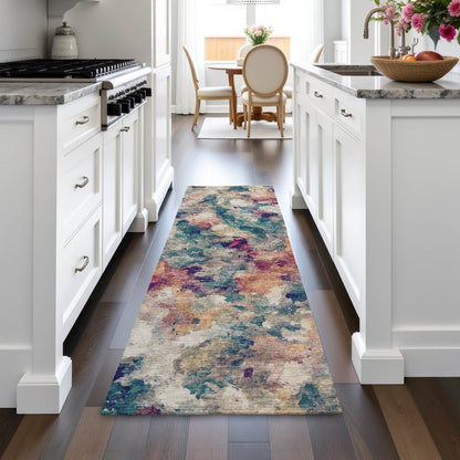 Machine Washable Indoor/Outdoor Chantille ACN2203 Putty 2'3" x 7'6" Runner Rug