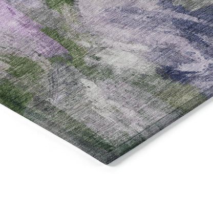 Machine Washable Indoor/Outdoor Chantille ACN2204 Lavender 1'8" x 2'6" Rug