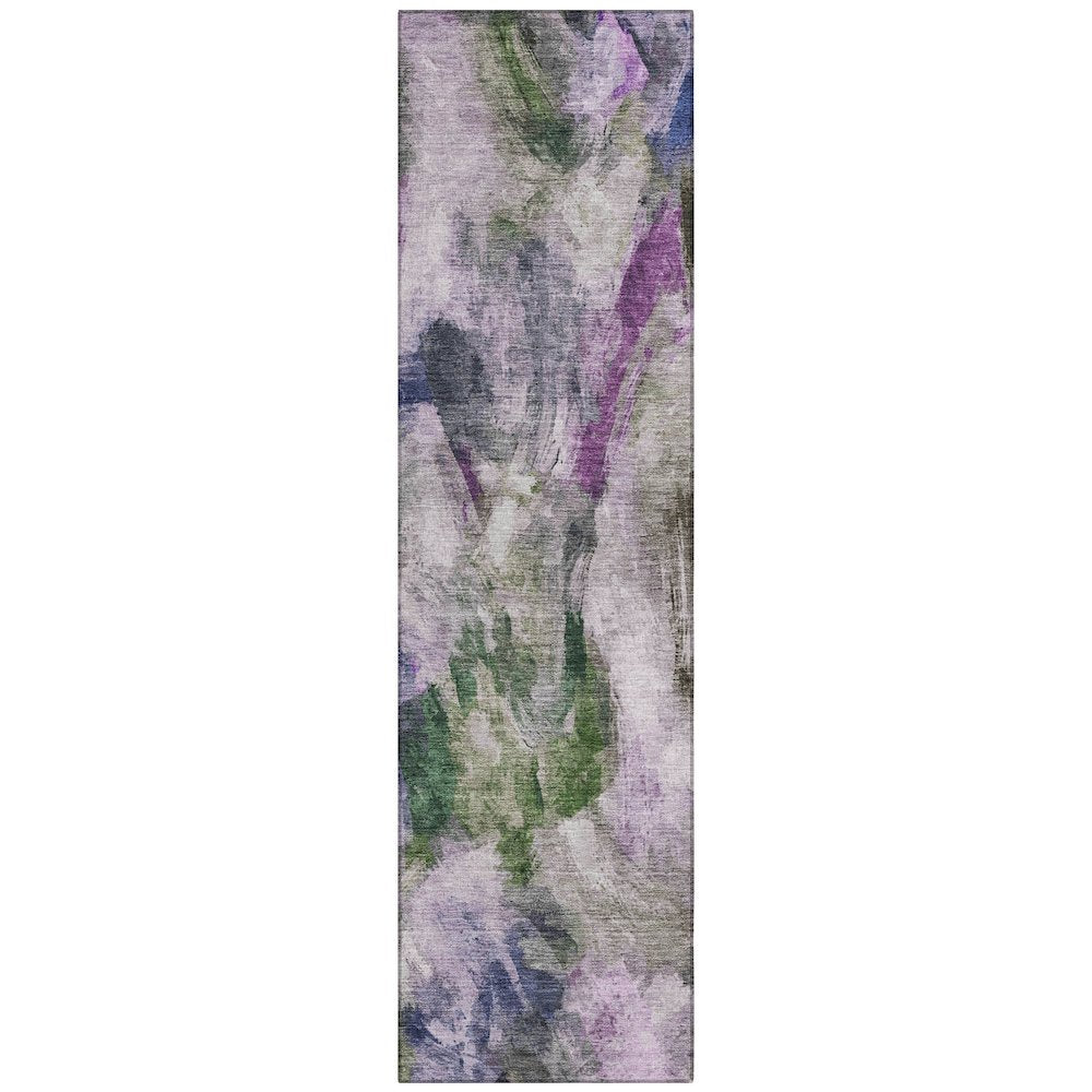 Machine Washable Indoor/Outdoor Chantille ACN2204 Lavender 2'3"x7'6" Runner Rug