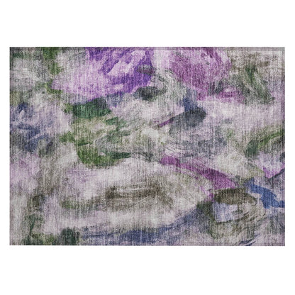 Machine Washable Indoor/Outdoor Chantille ACN2204 Lavender 1'8" x 2'6" Rug