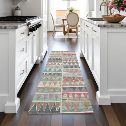 Machine Washable Indoor/Outdoor Chantille ACN2205 Salmon 2'3" x 7'6" Runner Rug