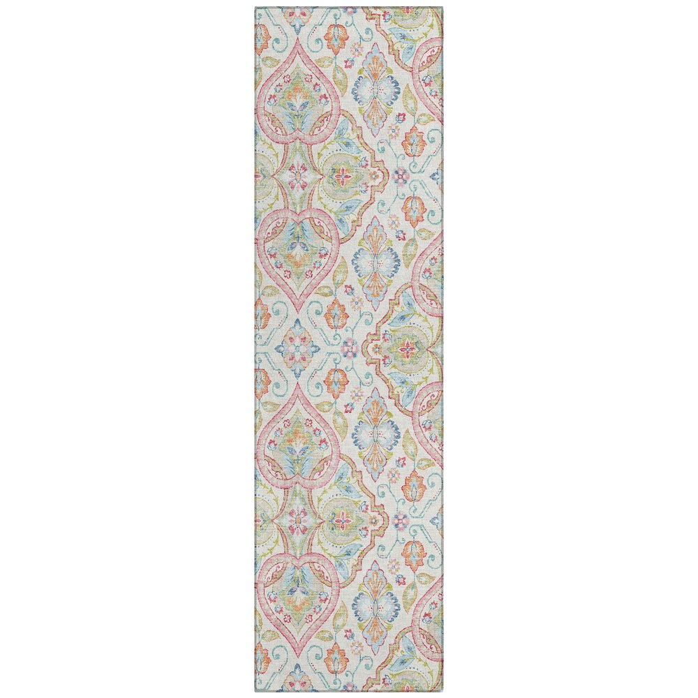 Machine Washable Indoor/Outdoor Chantille ACN2207 Ivory 2'3" x 7'6" Runner Rug