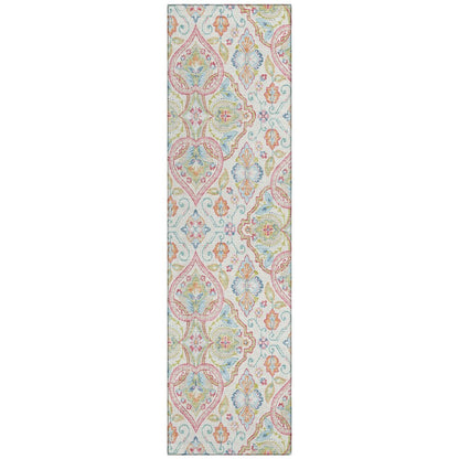 Machine Washable Indoor/Outdoor Chantille ACN2207 Ivory 2'3" x 7'6" Runner Rug