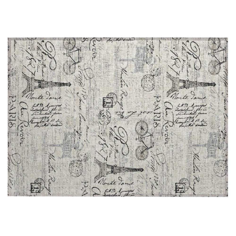 Machine Washable Indoor/Outdoor Chantille ACN2209 Beige 1'8" x 2'6" Rug