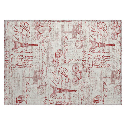 Machine Washable Indoor/Outdoor Chantille ACN2209 Red 1'8" x 2'6" Rug