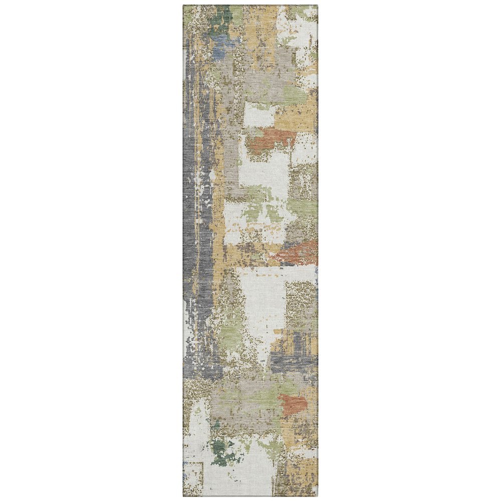 Machine Washable Indoor/Outdoor Chantille ACN2212 Ivory 2'3" x 7'6" Runner Rug