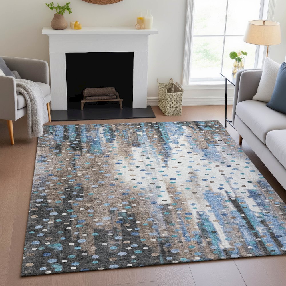 Machine Washable Indoor/Outdoor Chantille ACN2213 Taupe 2'6" x 3'10" Rug