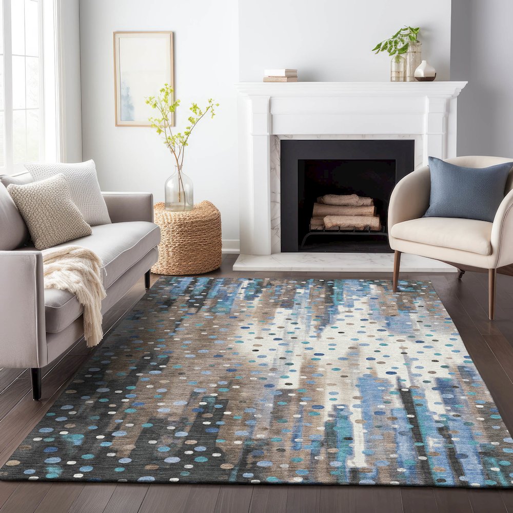 Machine Washable Indoor/Outdoor Chantille ACN2213 Taupe 2'6" x 3'10" Rug