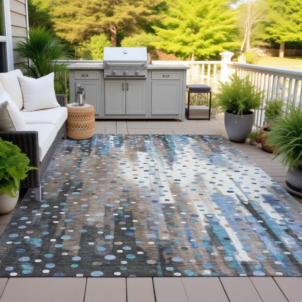 Machine Washable Indoor/Outdoor Chantille ACN2213 Taupe 2'6" x 3'10" Rug