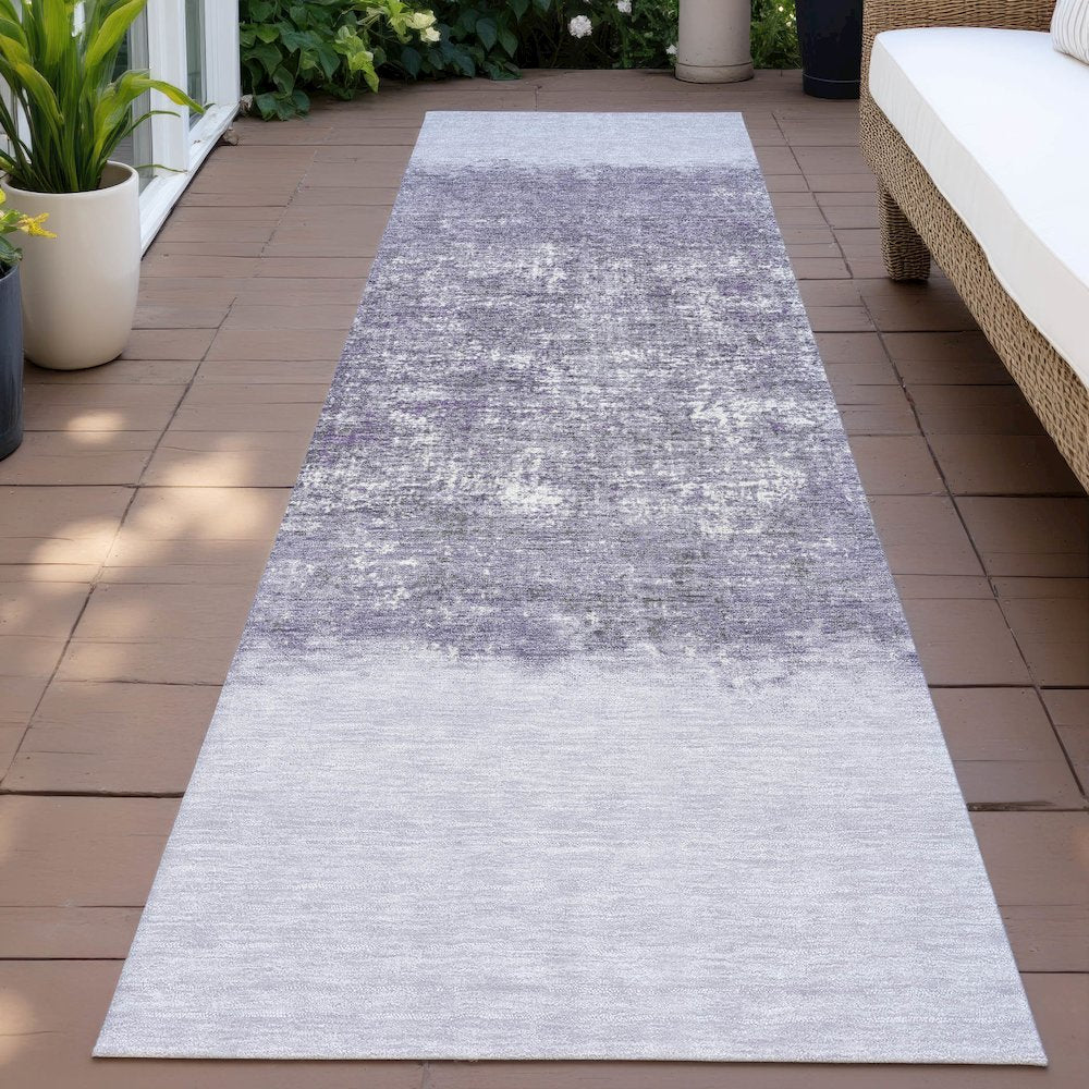 Machine Washable Indoor/Outdoor Chantille ACN2214 Lavender 2'3"x7'6" Runner Rug