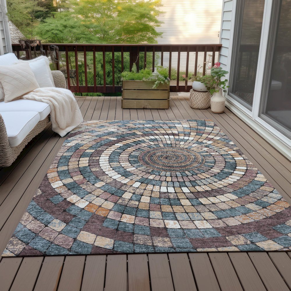 Machine Washable Indoor/Outdoor Chantille ACN2216 Copper 2'6" x 3'10" Rug
