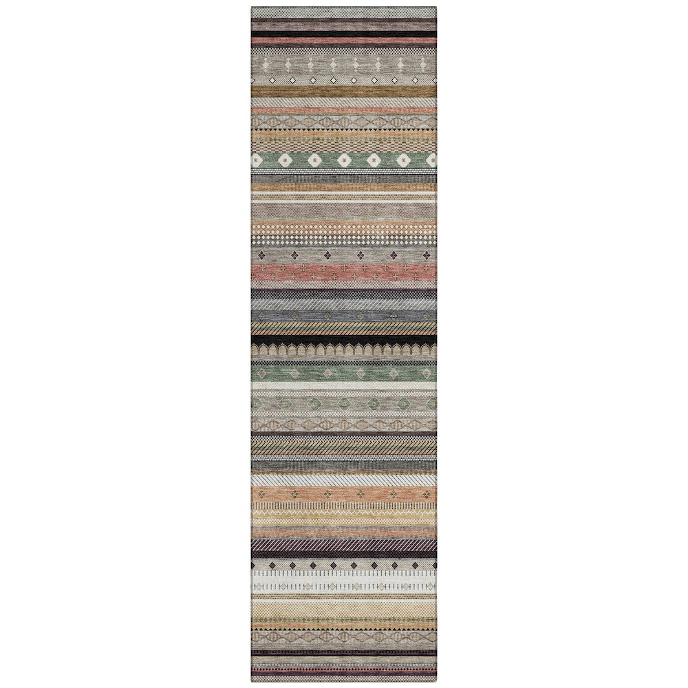 Machine Washable Indoor/Outdoor Chantille ACN2218 Khaki 2'3" x 7'6" Runner Rug