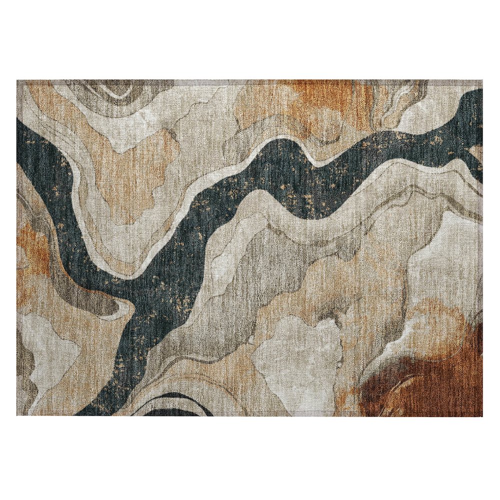 Machine Washable Indoor/Outdoor Chantille ACN2219 Putty 1'8" x 2'6" Rug