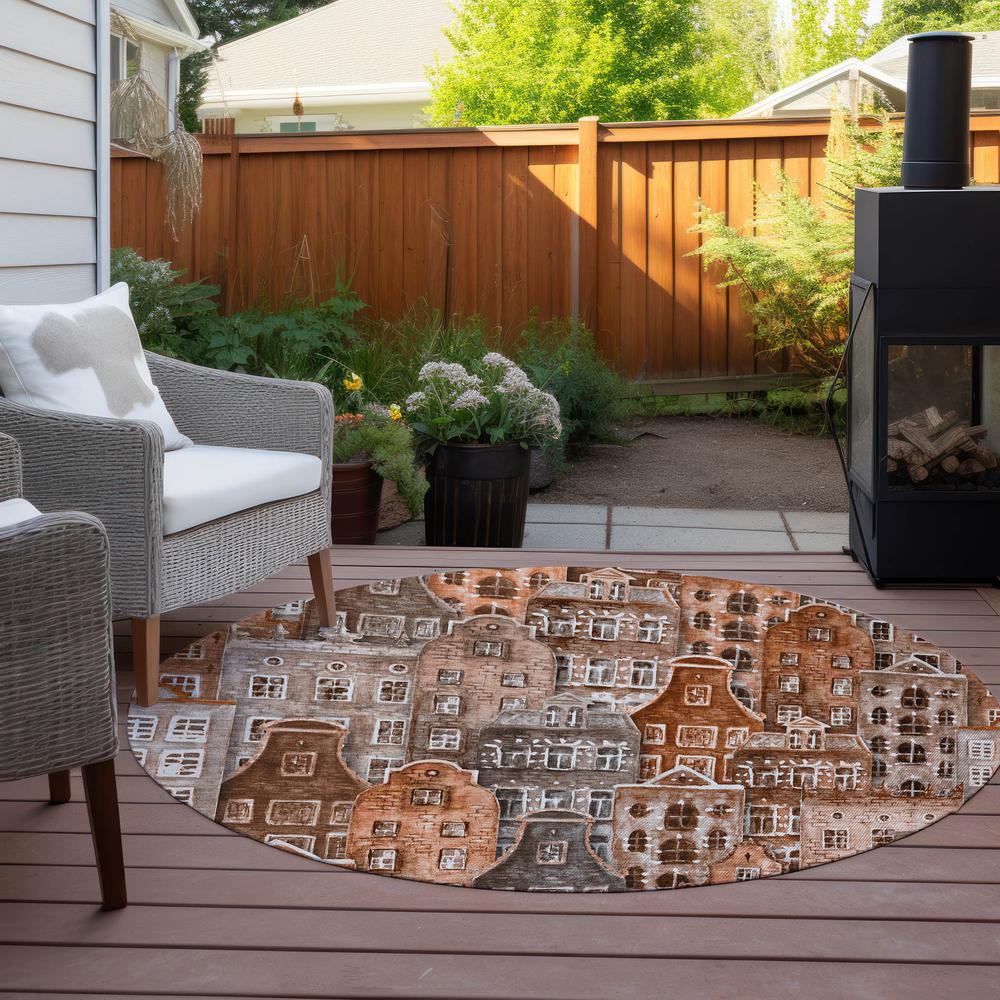 Chantille ACN600 Orange 8' x 8' Rug