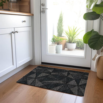 Chantille ACN618 Black 1'8" x 2'6" Rug