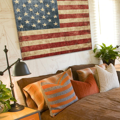 Machine Washable Indoor/Outdoor Americana Red 2'6" x 3'10" Rug