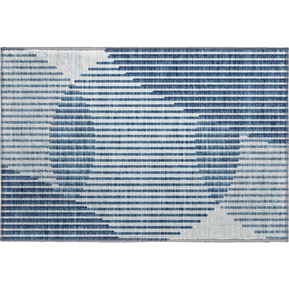 Premium Machine Washable Mayfield AMF1001 Blue 1'8" x 2'6" Rug