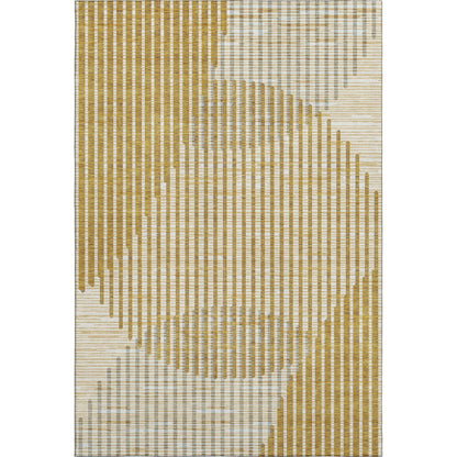 Premium Machine Washable Mayfield AMF1001 Gold 2'6" x 3'10" Rug
