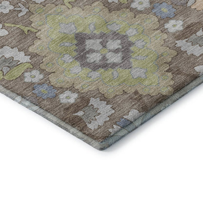 Premium Machine Washable Mayfield AMF1002 Taupe 1'8" x 2'6" Rug