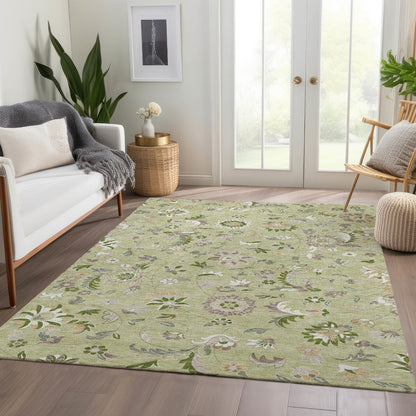 Premium Machine Washable Mayfield AMF1006 Aloe 2'6" x 3'10" Rug