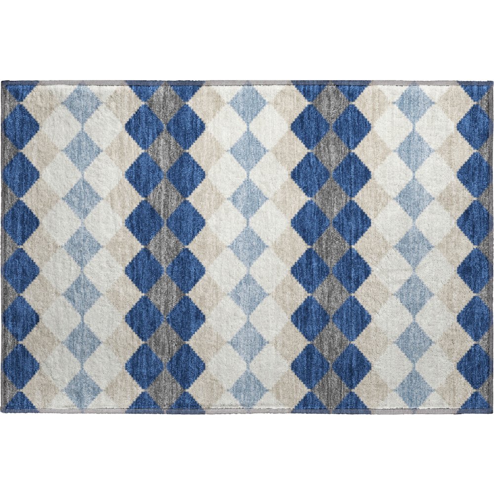 Premium Machine Washable Mayfield AMF1007 Navy 1'8" x 2'6" Rug
