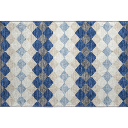 Premium Machine Washable Mayfield AMF1007 Navy 1'8" x 2'6" Rug
