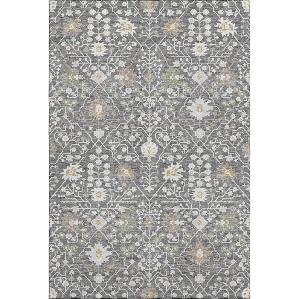 Premium Machine Washable Mayfield AMF1009 Charcoal 2'6" x 3'10" Rug