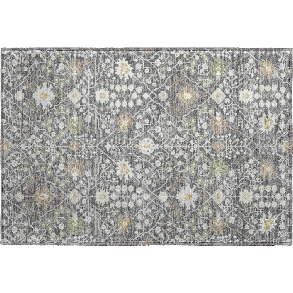 Premium Machine Washable Mayfield AMF1009 Charcoal 1'8" x 2'6" Rug