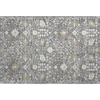 Premium Machine Washable Mayfield AMF1009 Charcoal 1'8" x 2'6" Rug
