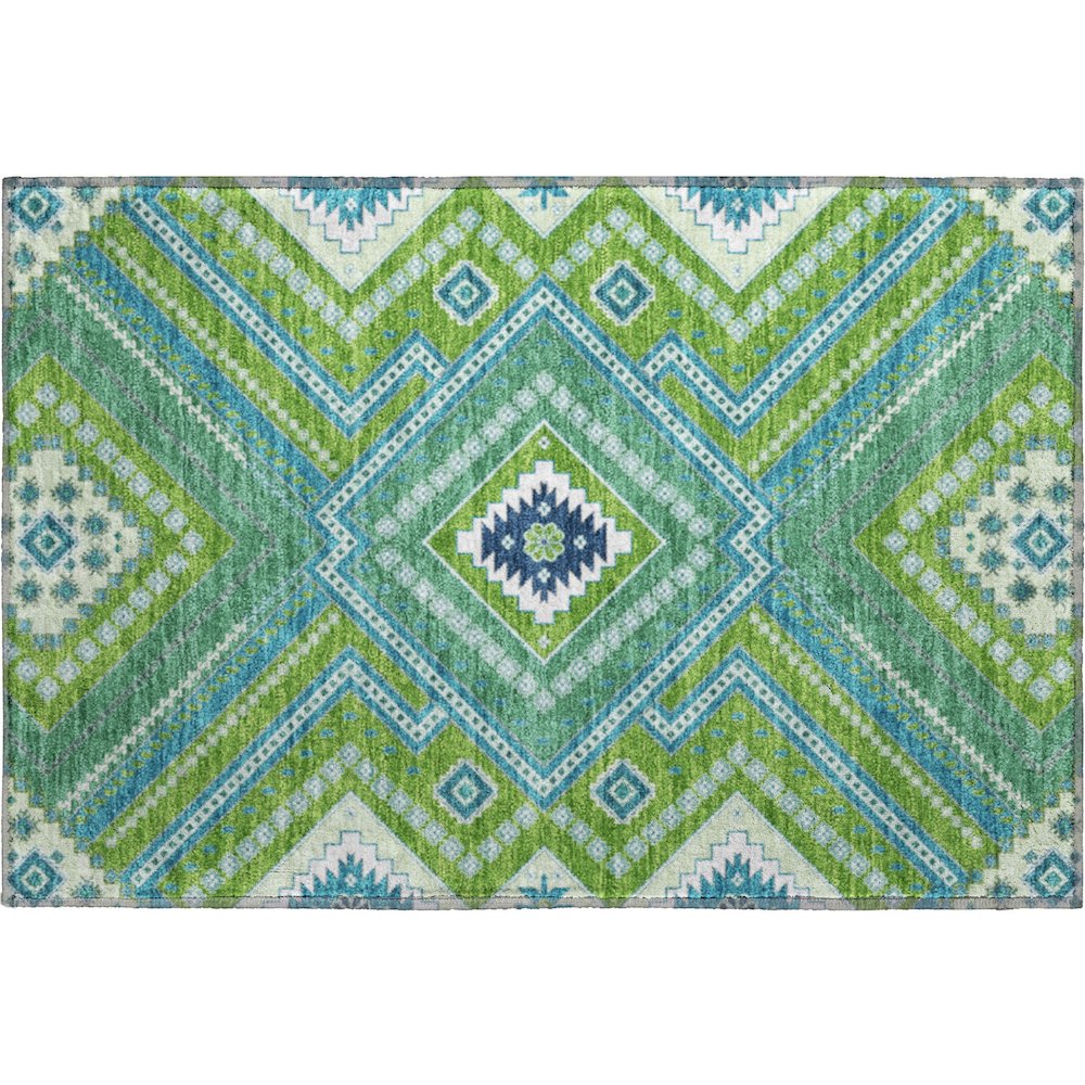 Premium Machine Washable Mayfield AMF1010 Lime 1'8" x 2'6" Rug