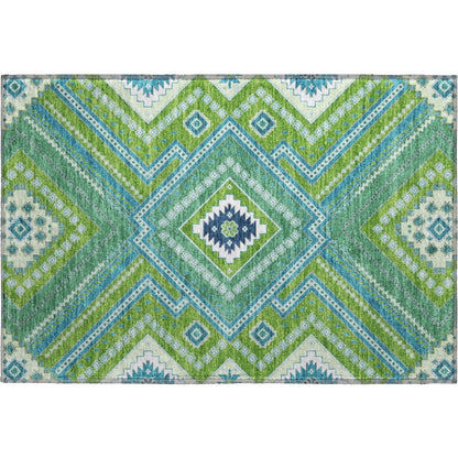 Premium Machine Washable Mayfield AMF1010 Lime 1'8" x 2'6" Rug