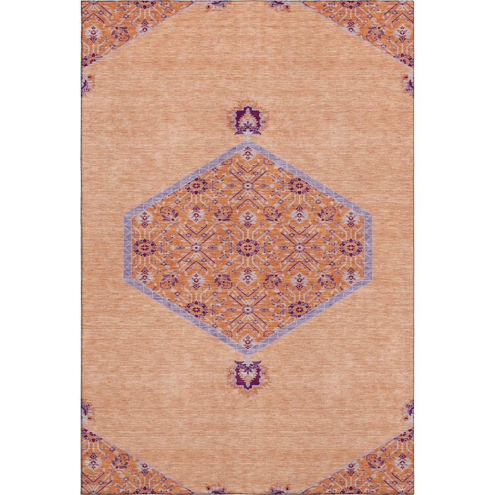 Premium Machine Washable Mayfield AMF1011 Peach 2'6" x 3'10" Rug