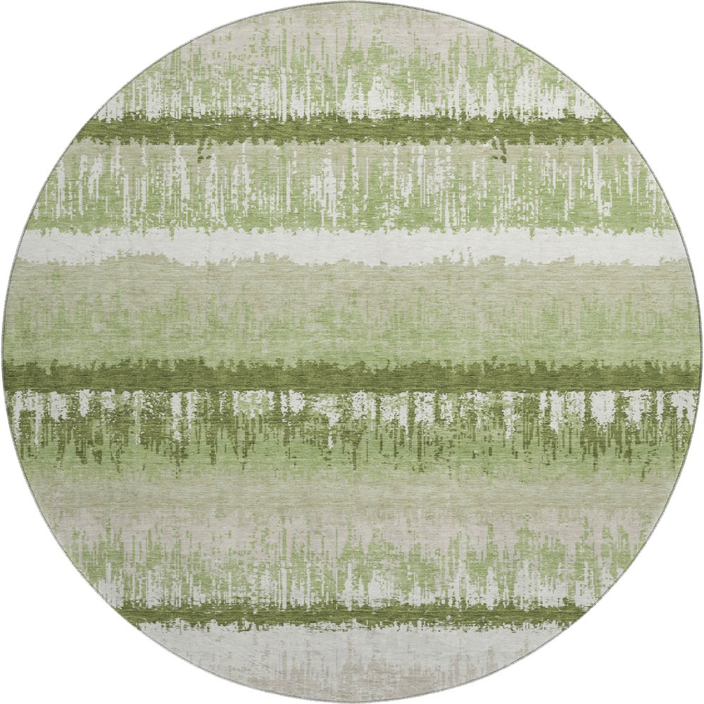 Premium Machine Washable Mayfield AMF1013 Aloe 8' x 8' Round Rug