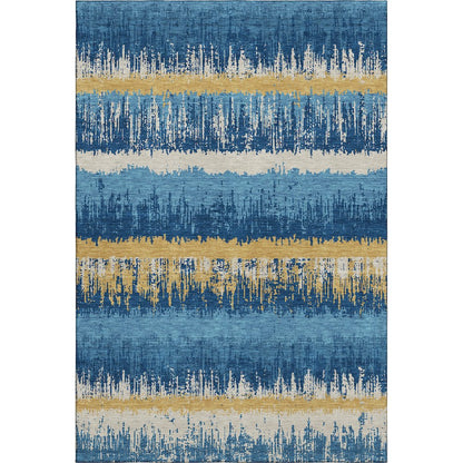 Premium Machine Washable Mayfield AMF1013 Navy 2'6" x 3'10" Rug