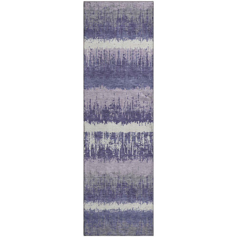 Premium Machine Washable Mayfield AMF1013 Purple 2'3" x 7'6" Runner Rug