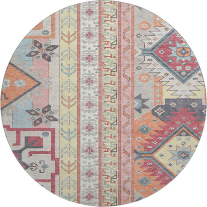 Premium Machine Washable Mayfield AMF1015 Linen 8' x 8' Round Rug