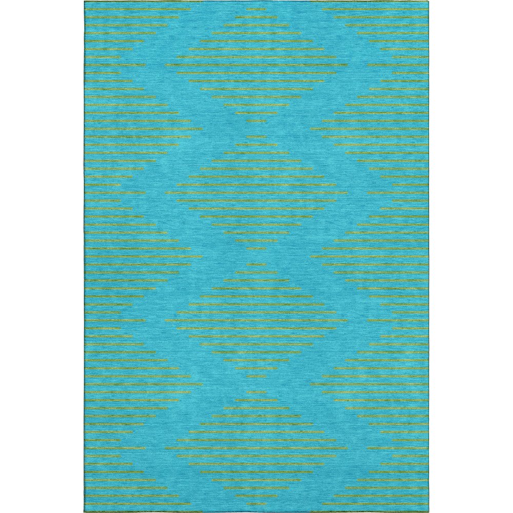 Premium Machine Washable Mayfield AMF1017 Aqua 2'6" x 3'10" Rug