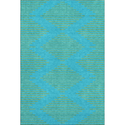 Premium Machine Washable Mayfield AMF1017 Aqua 2'6" x 3'10" Rug