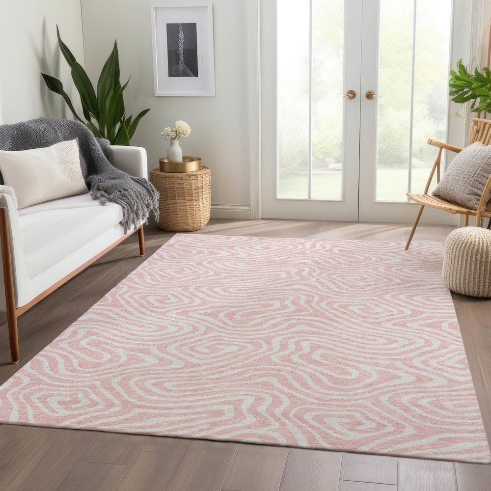 Premium Machine Washable Mayfield AMF1020 Pink 2'6" x 3'10" Rug