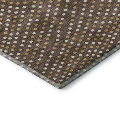 Premium Machine Washable Mayfield AMF1021 Brown 1'8" x 2'6" Rug
