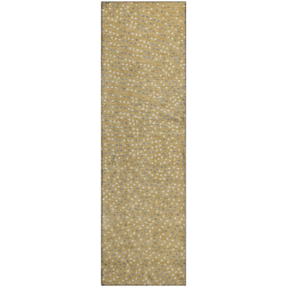 Premium Machine Washable Mayfield AMF1021 Gold 2'3" x 7'6" Runner Rug
