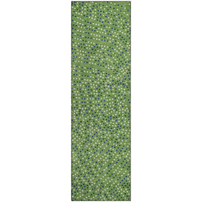 Premium Machine Washable Mayfield AMF1021 Green 2'3" x 7'6" Runner Rug