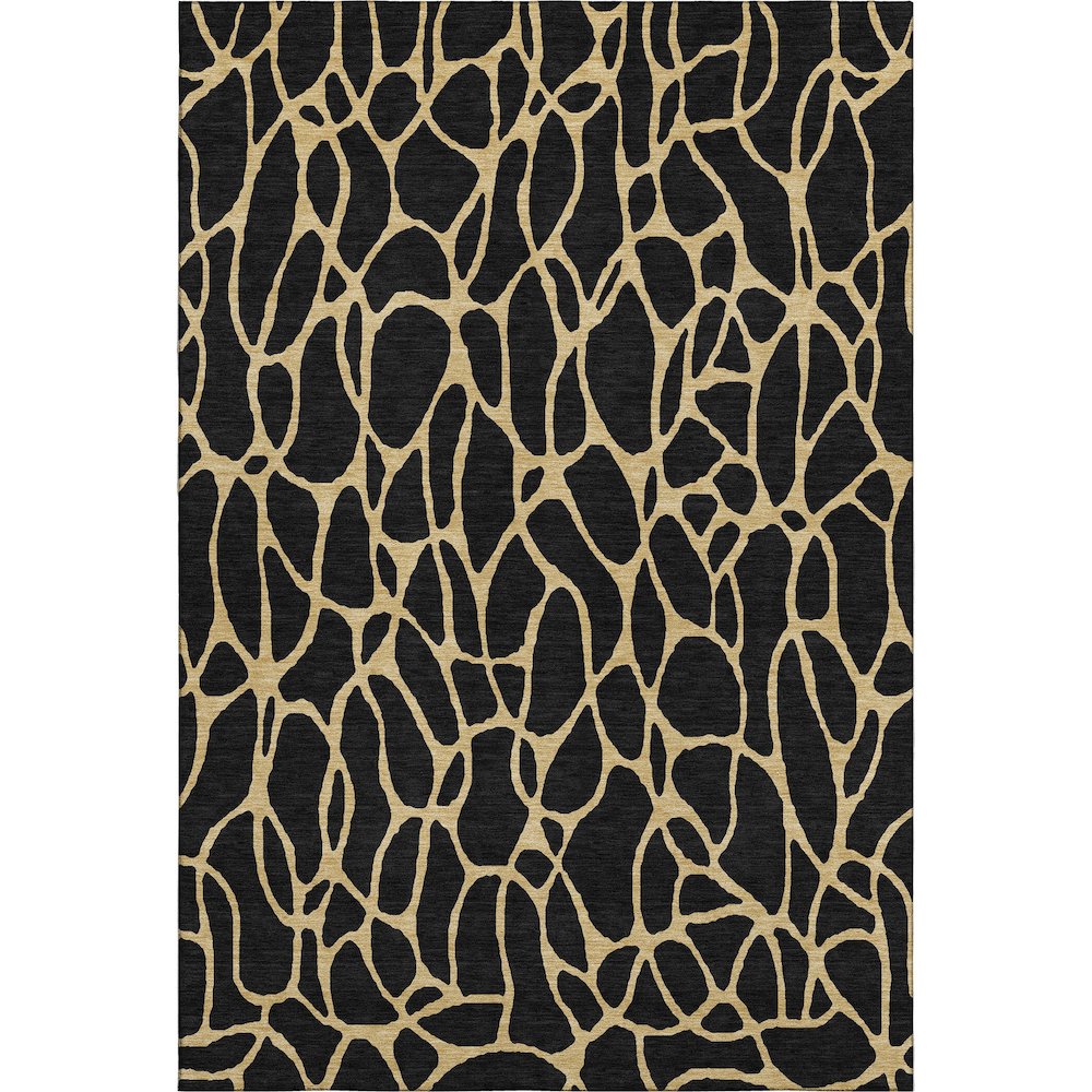Premium Machine Washable Mayfield AMF1023 Black 2'6" x 3'10" Rug