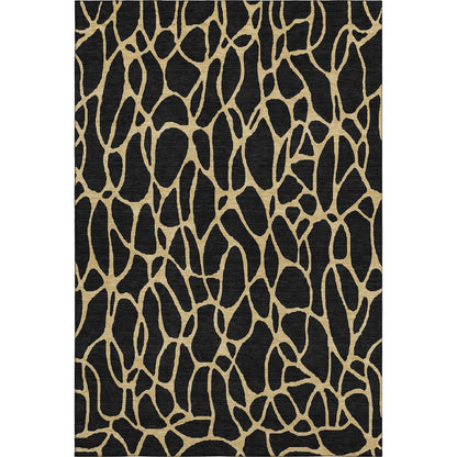 Premium Machine Washable Mayfield AMF1023 Black 2'6" x 3'10" Rug