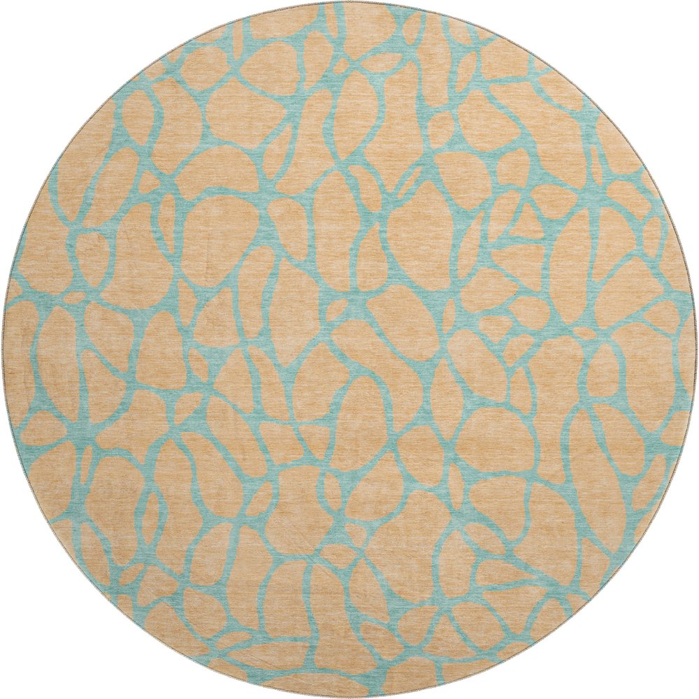 Premium Machine Washable Mayfield AMF1023 Mint 8' x 8' Round Rug